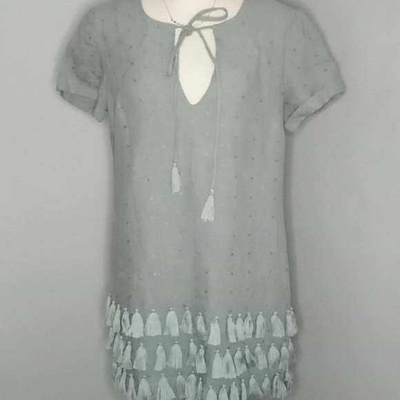 Tularosa | Linen Tassle Mini Dress - Picture 2 of 11